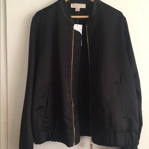 Michael kors satin bomber jacket s